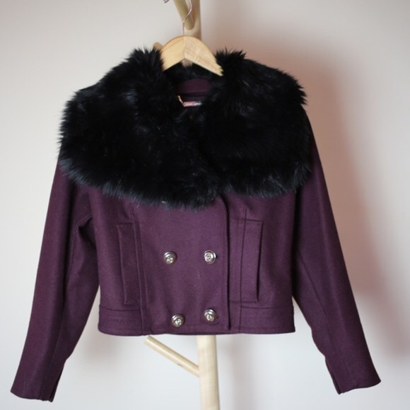 Juicy Couture burgundy wool jacket xs - Picture 1 of 8